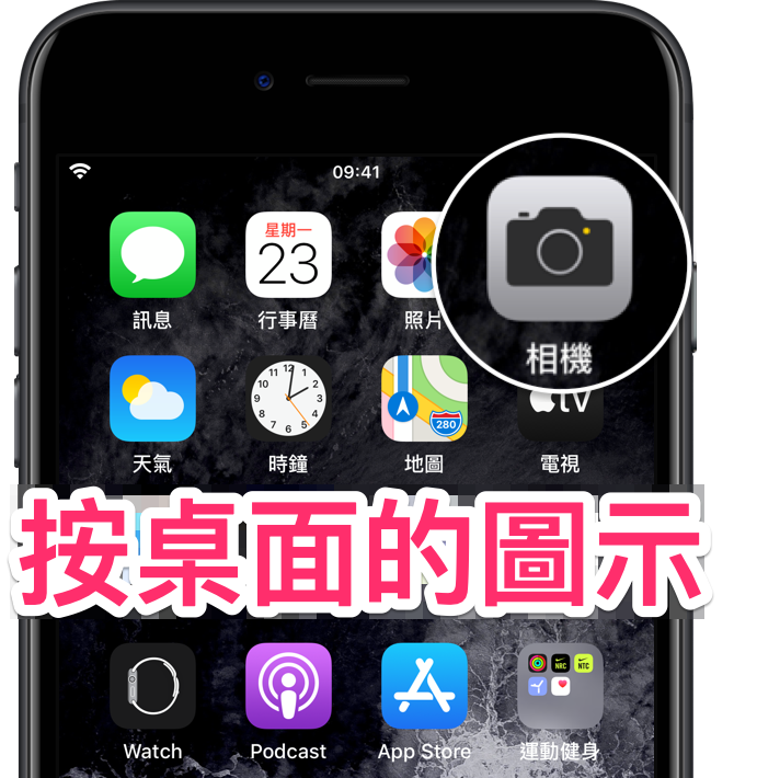 開啟 iPhone 相機