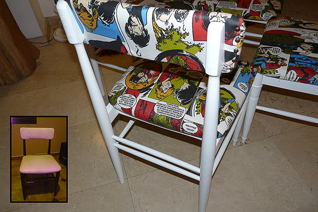 Antes y después sillas originales comic gearecicla
