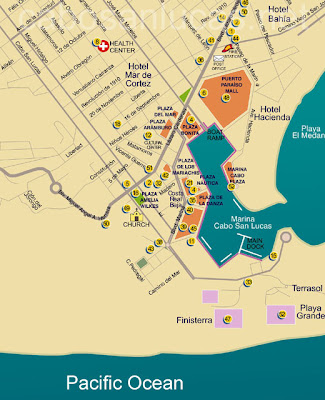 Map of Cabo San Lucas City Area