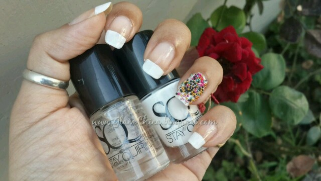 French Manicure Nails at home with tape