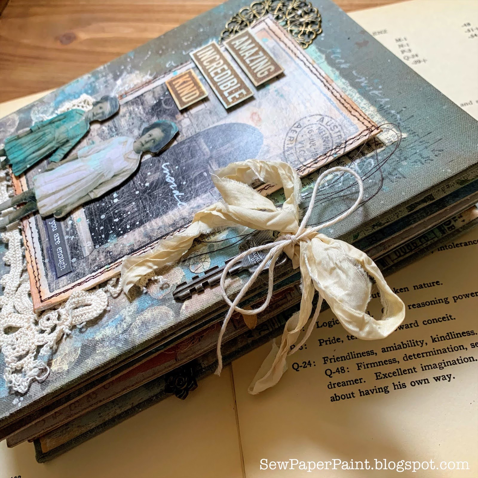 SewPaperPaint Darkroom Door Enchanted Doors Postcard Altered Book Cover