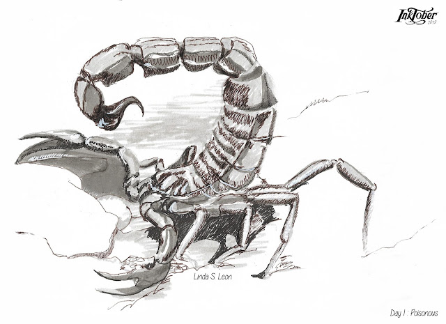 Inktober day 1 - Poisonous : SCORPION by Linda S. Leon