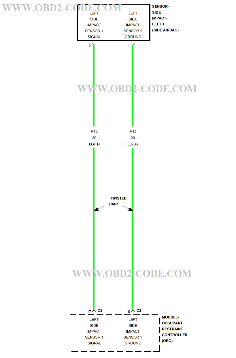 U0172 Lost Communication W/Left Side Satellite Accelaration Sensor 1