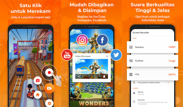 XRecorder Aplikasi Screen Recorder Android Gratis Terbaik