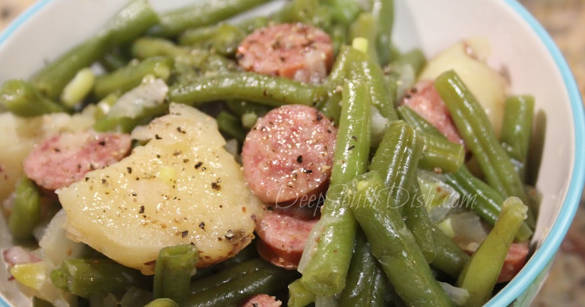 Deep South Dish Instant Pot Green Beans, Potatoes and Andouille