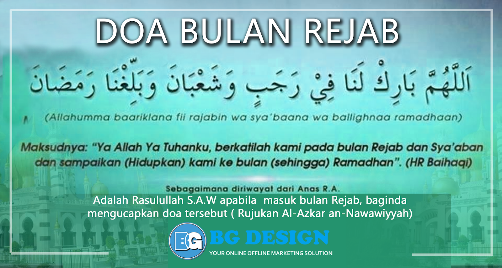 Doa rejab syaaban dan ramadhan