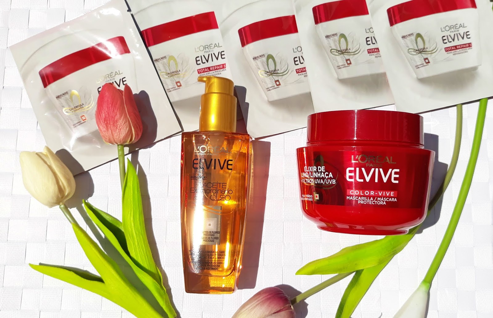 Mascarilla y aceite L'Oreal Elvive con Youzz