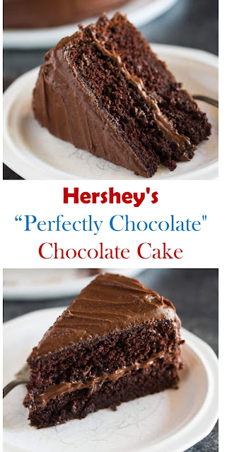 Hershey's "Perfectly Chocolate" Chocolate Cake #chocolate #cake #Cakerecipe