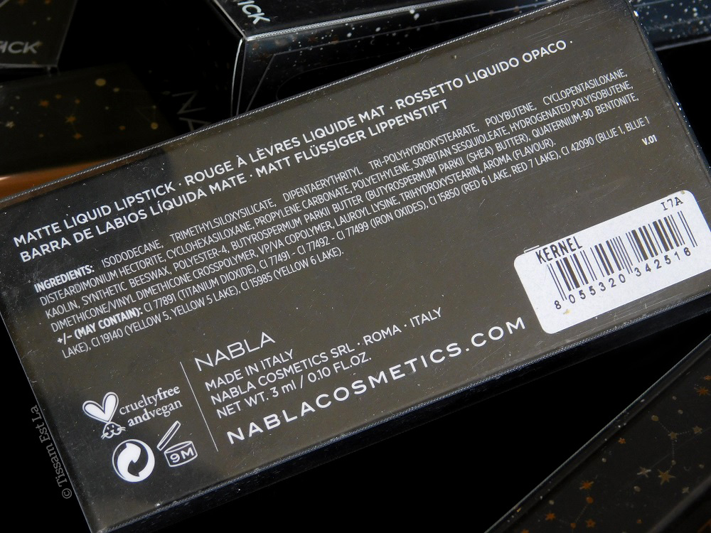 Nabla Cosmetics - Dreamy Matte Liquid Lipsticks - Stronger - Sweet Gravity - Grande Amore - Kernel - Five O'Clock - Narcotic - Black Champagne - Unspoken - Rumors - Swatches & Review - Avis et Revue Nabla Cosmetics - Dreamy Matte Liquid Lipsticks - Stronger - Sweet Gravity - Grande Amore - Kernel - Five O'Clock - Narcotic - Black Champagne - Unspoken - Rumors - Swatches & Review - Avis et Revue