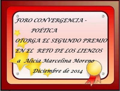 Segundo Premio "Reto de los lienzos"Foro Convergencia Poetica