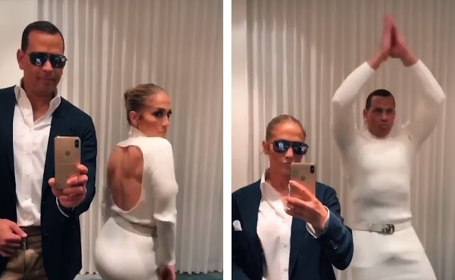 Alex Rodríguez se viste como J-Lo para un desafío en TikTok