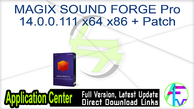 MAGIX SOUND FORGE Pro 14.0.0.111 x64 x86 + Patch