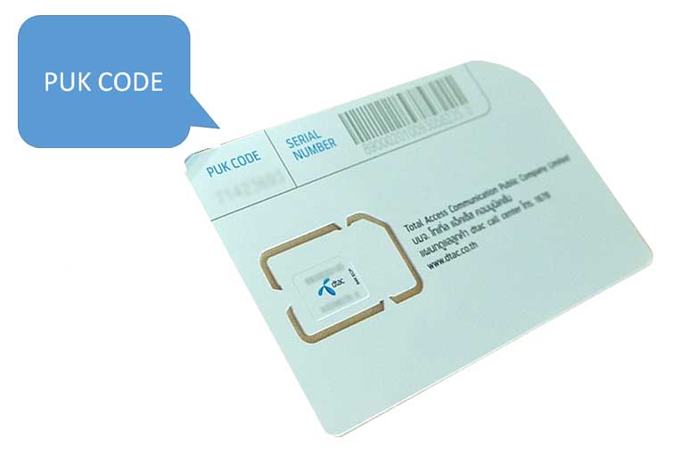 crack puk code sim card