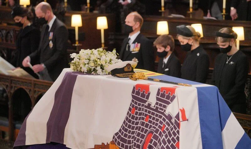 Queen Elizabeth, the Duchess of Cornwall, the Duchess of Cambridge, the Countess of Wessex and Prince Harry