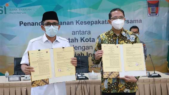 Pemko Padang Bank Syariah Indonesia Tanda Tangani Nota Kesepahaman