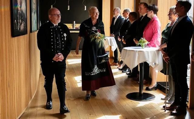 Queen Margrethe made a visit to the Faroe Islands aboard the Royal Yacht Dannebrog