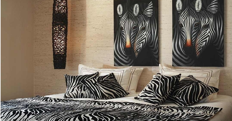 Dormitorios con estampados de cebra - Ideas para decorar dormitorios