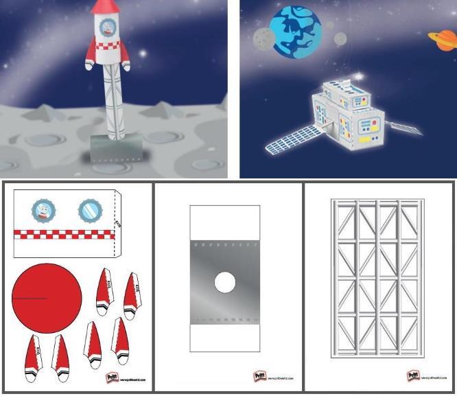 PAPERMAU EasyToBuild Space Exploration Playset For Kids by Pritt World