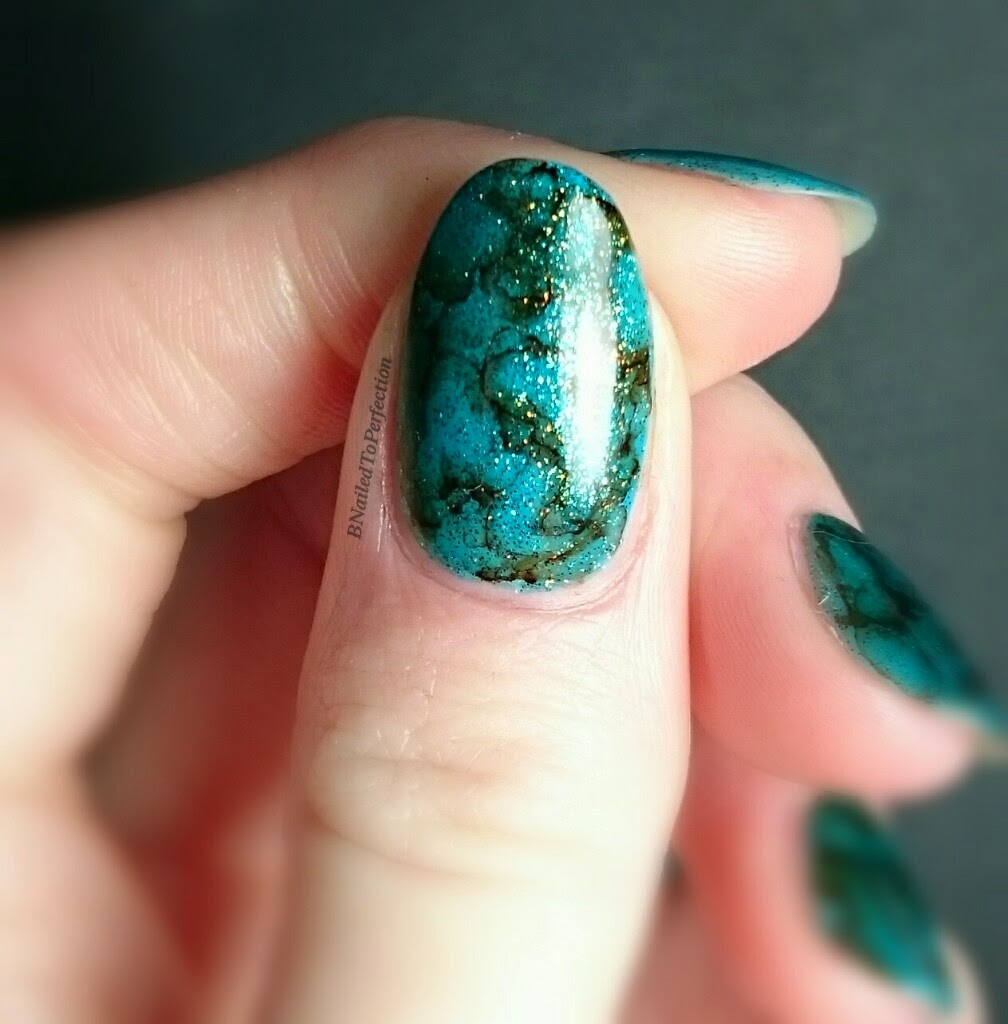 B Nailed To Perfection: Turquoise Stone Sharpie Nail Art