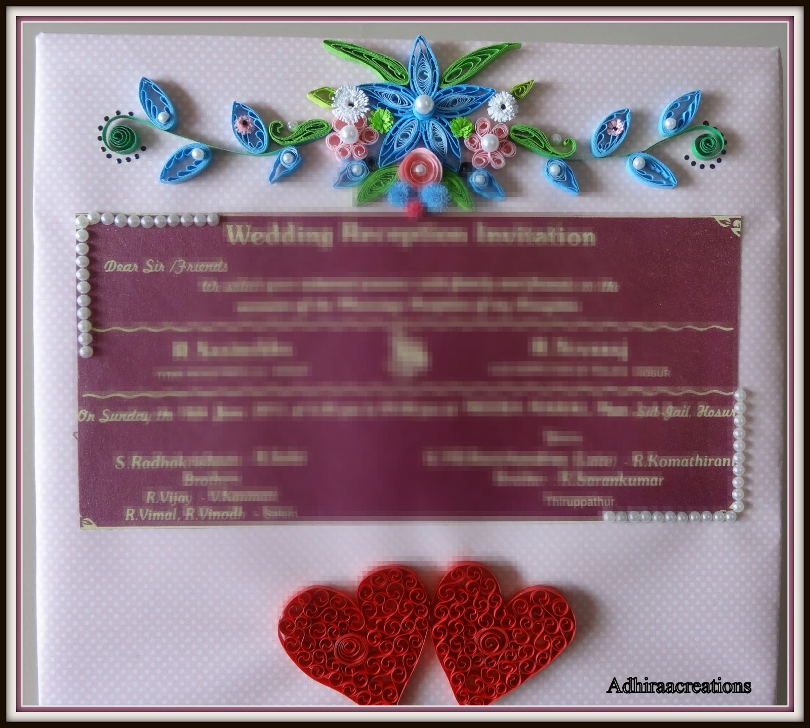 Adhiraacreations: Wedding Keepsake