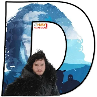 Abecedario GoT Jon Snow. GoT Jon Snow Alphabet.