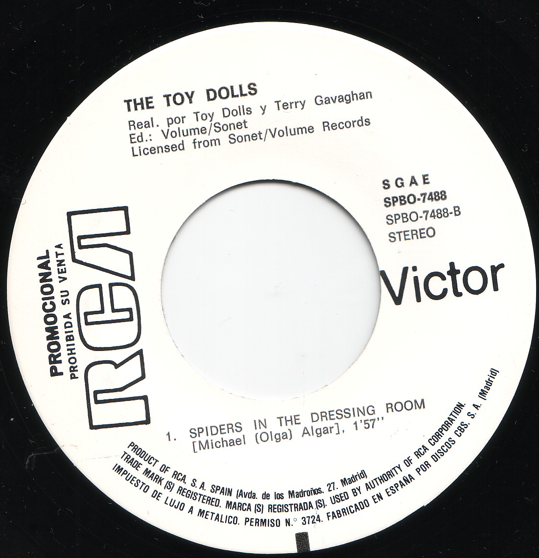 SPANISH BOMBS Toy dolls She goes to finos 7" 1985