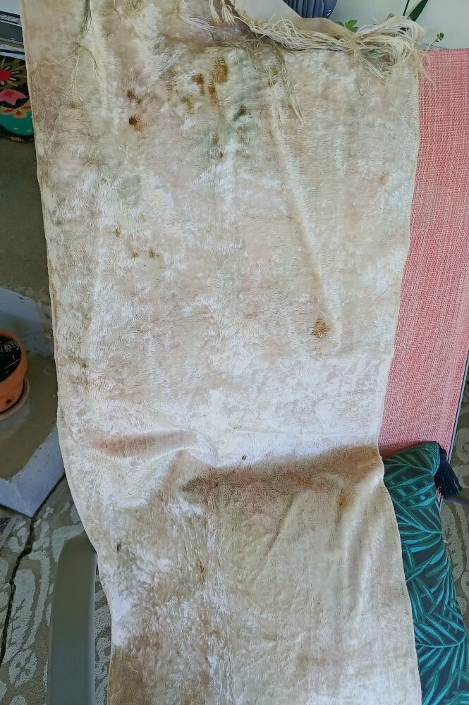 ow to Over-Dye Fabric & Repurposed Vintage Velvet Tablecloths
