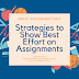 Strategies to Show Best Effort on Assignments