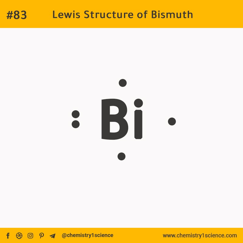 Lewis Structure of Bi Bismuth  تركيب لويس لعنصر البزموت