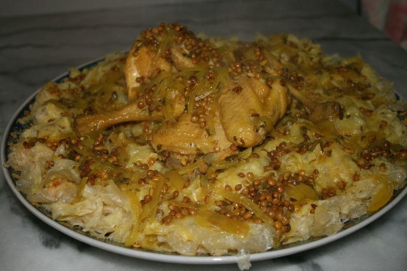 MOROCCAN DELIGHTS: Trid Moroccan Chicken (rfissa)