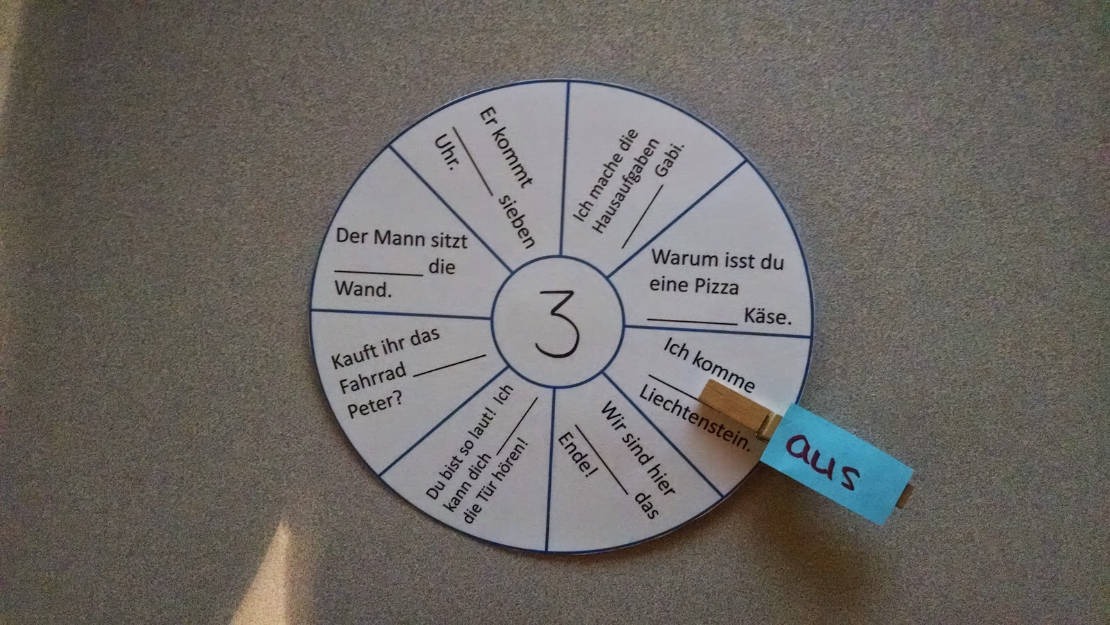 The German Sektor Clothes Pins and Sentence Circles