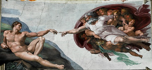 La creazione di Adamo - Michelangelo - Cppella Sistina in Vaticano