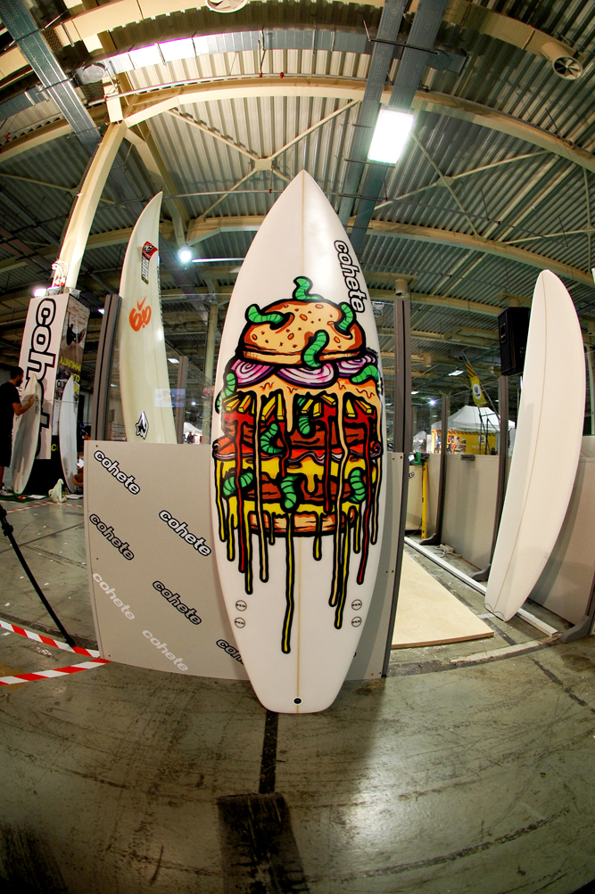 BooHaHart! Burger board Surfboard art