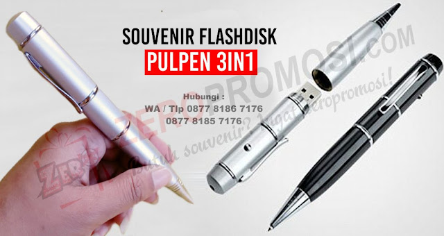 Flashdisk Pulpen 3in1 Exclusive, Usb Pen 3in1, USB Flashdisk Pen untuk promosi. USB Pen Laser Pointer untuk souvenir perusahaan Anda