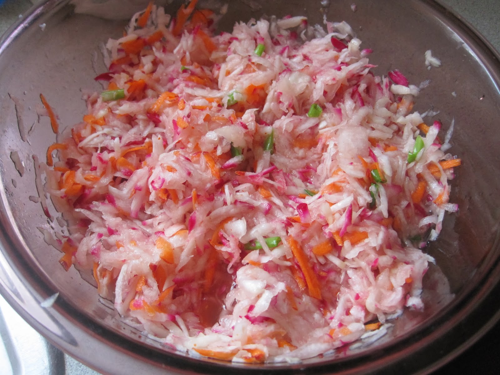 the mixed stew Monday’s Bread Bowl Turnip Coleslaw