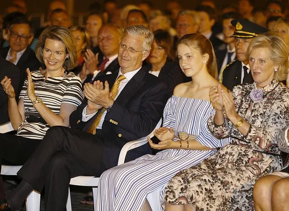Queen Mathilde, King Philippe, Crown Princess Elisabeth, Princess Astrid and Prince Lorenz of Belgium