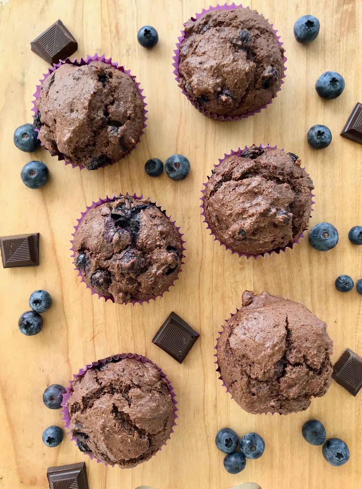 Savory Moments Double chocolate blueberry muffins