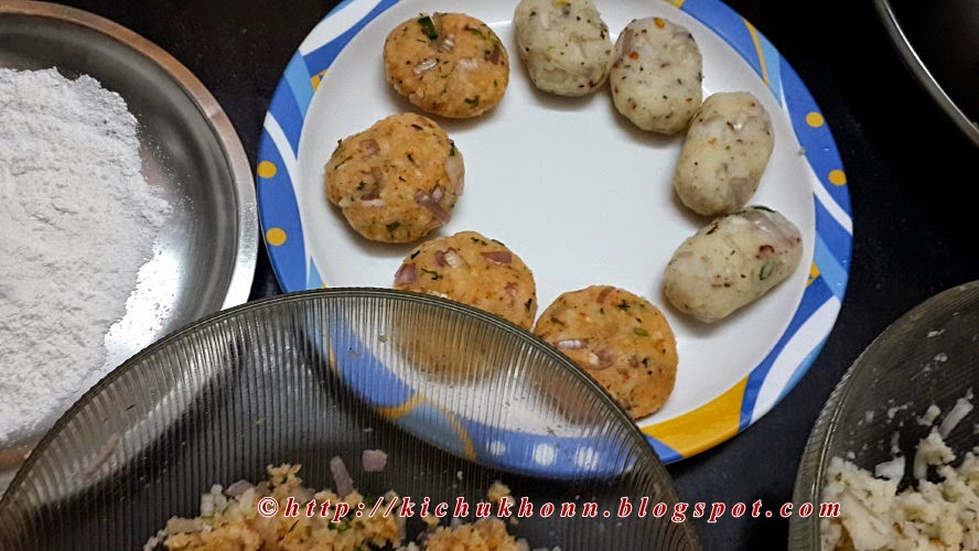 Kitchene Kichukhonn Rice Croquettes / Rice Tikkis. with leftover Rice
