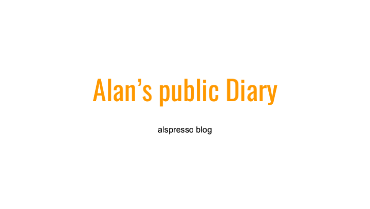 Alan's public diary 