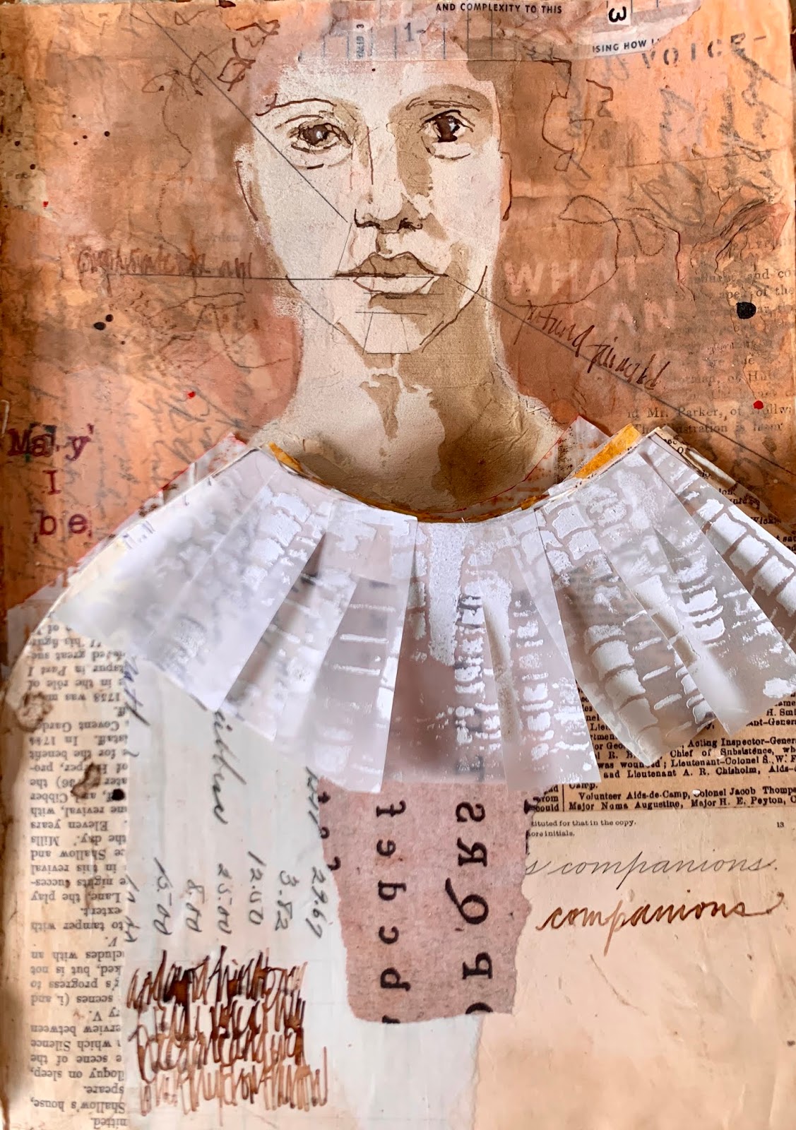 StencilGirl Talk Mixed Media Collage with StencilGirl® Stencils