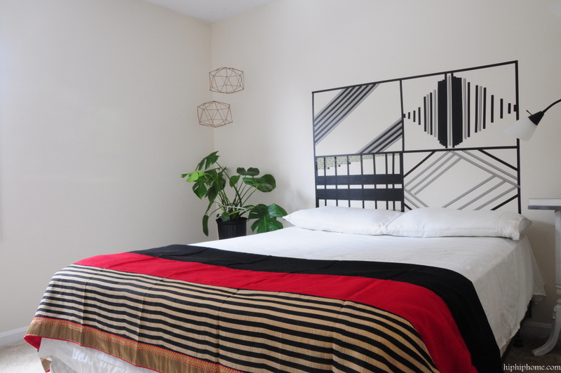 EASY WASHI TAPE HEADBOARD HIP HIP HOME!