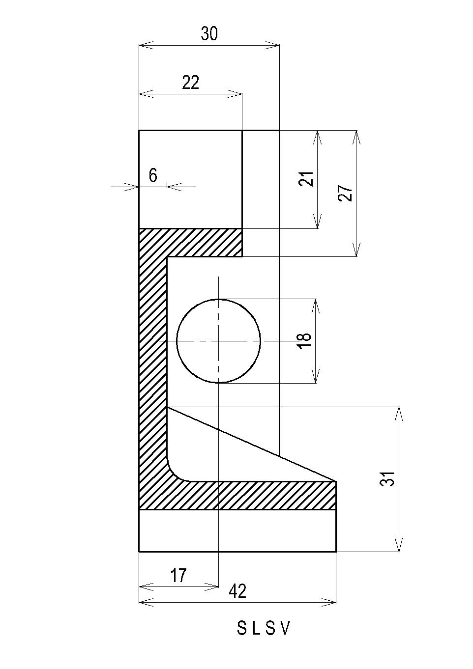 رسم القطاعات الهندسيه واستنتاج المسقط الثالث