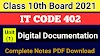 Digital Documentation Class 10 IT CODE 402 Notes PDF