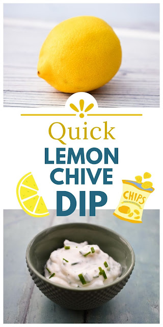 Small batch vegan lemon and chive dip for chips