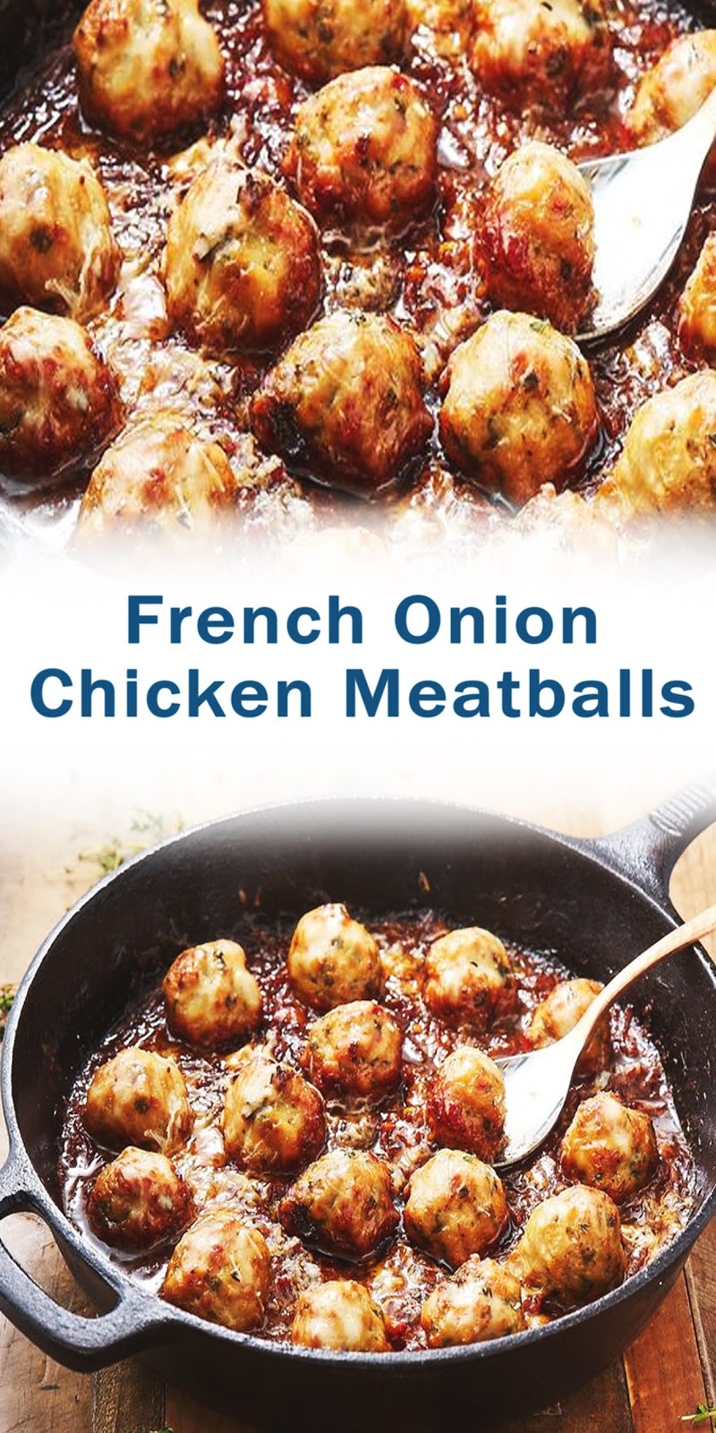 French Onion Chicken Meatballs