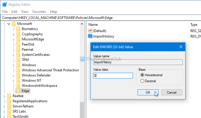 Cómo evitar que los usuarios importen datos de otros navegadores a Edge