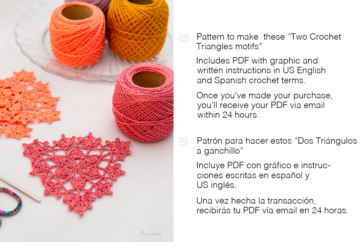 Two Crochet Lace Triangles motifs pattern