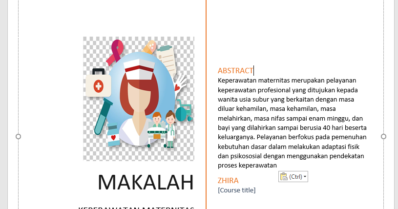 Makalah Keperawatan Maternitas Format Word Docx Semua Surat