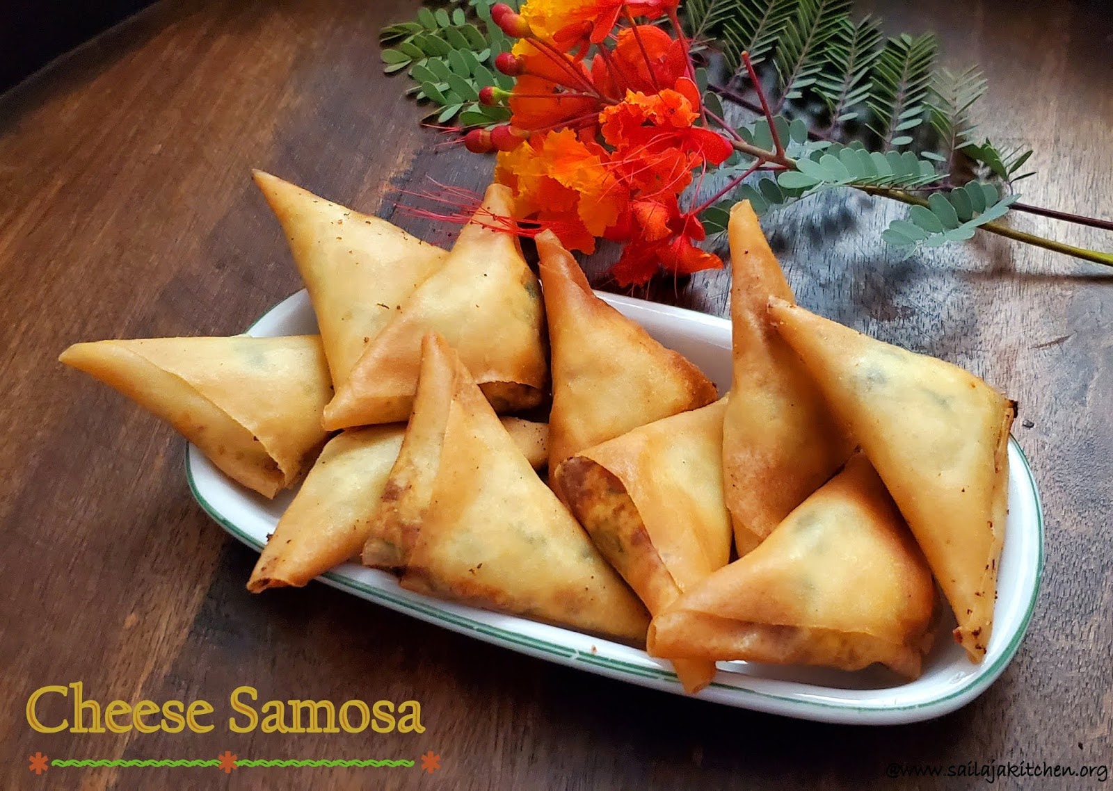 Sailaja Kitchen...A site for all food lovers! Cheese Samosa / Jalapeno Cheese Samosa / Easy