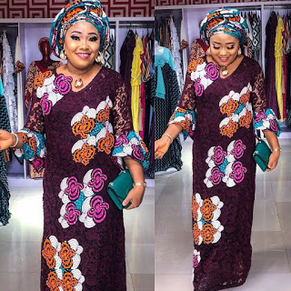30+ paper lace + Ankara combination patch styles (2024)